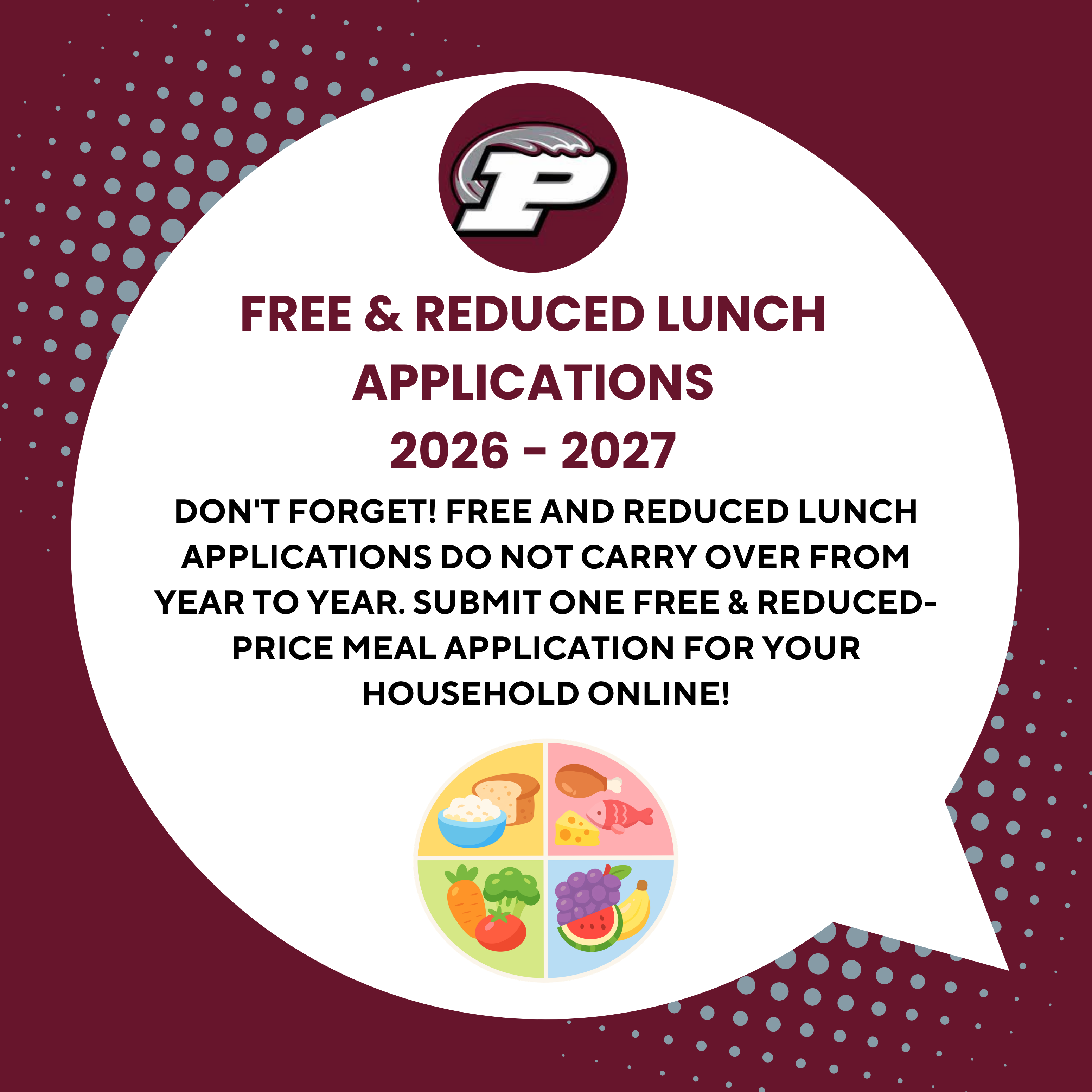 Free & Reduced-Price Meal Applications for the 2026–2027 School Year