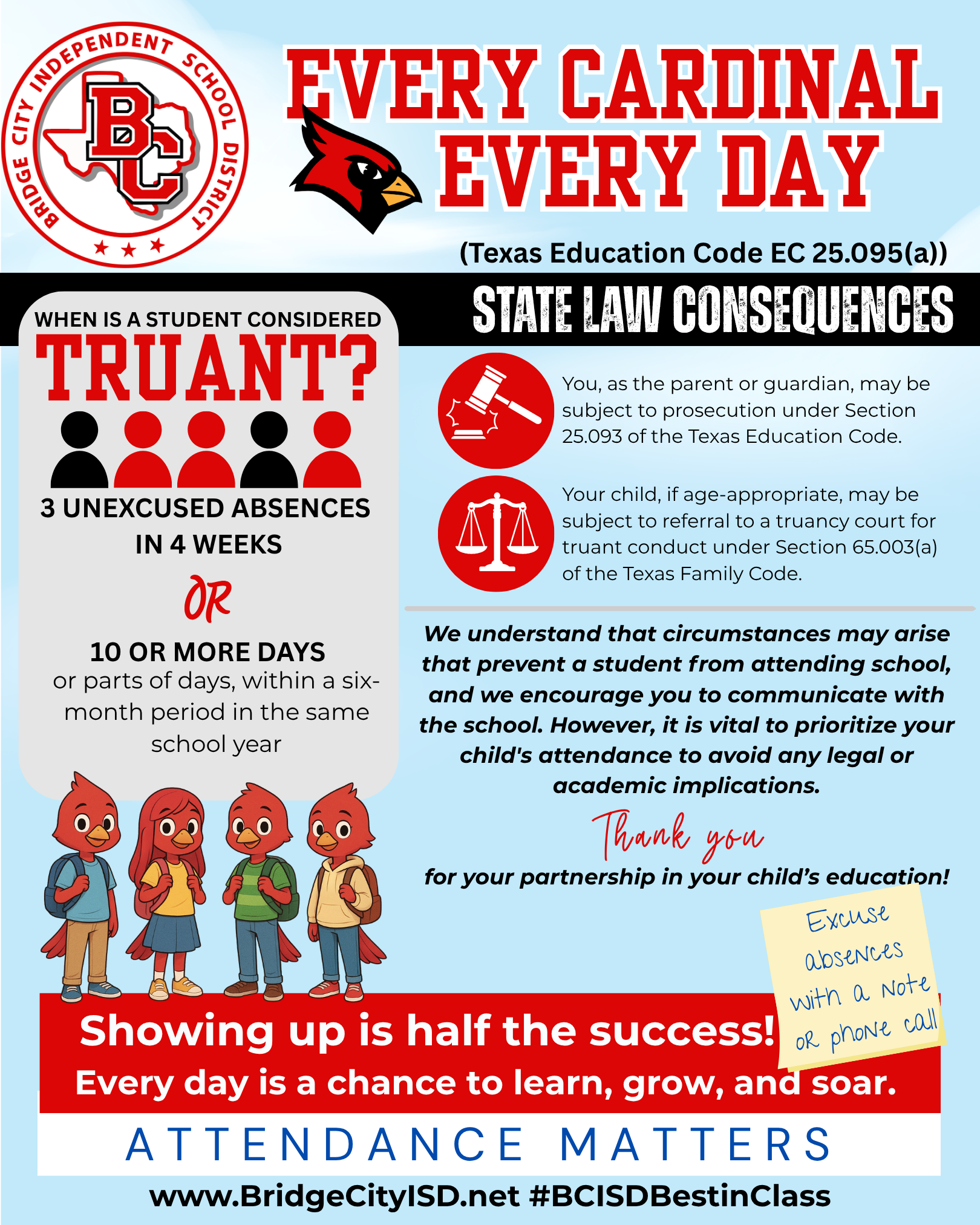 BCISD Attendance Policy