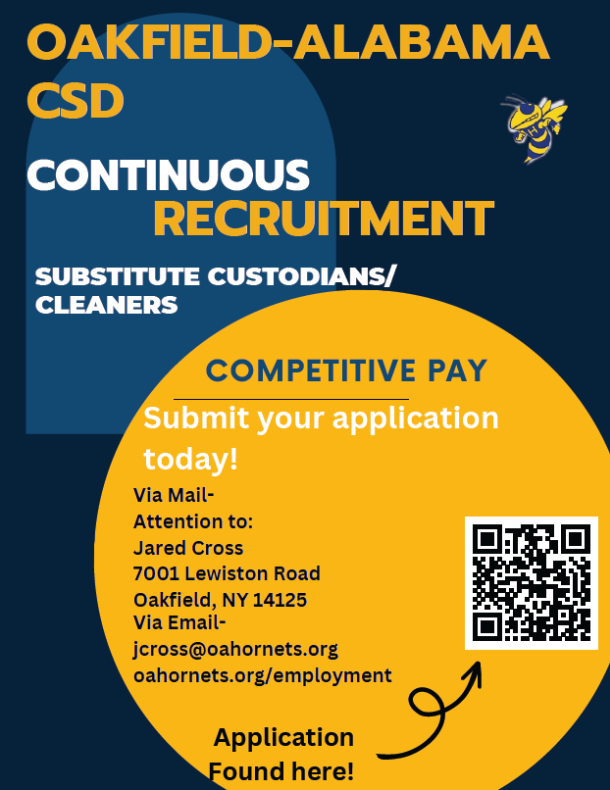 CONTINUOUS RECRUITMENT - SUB CUSTODIAN/CLEANER