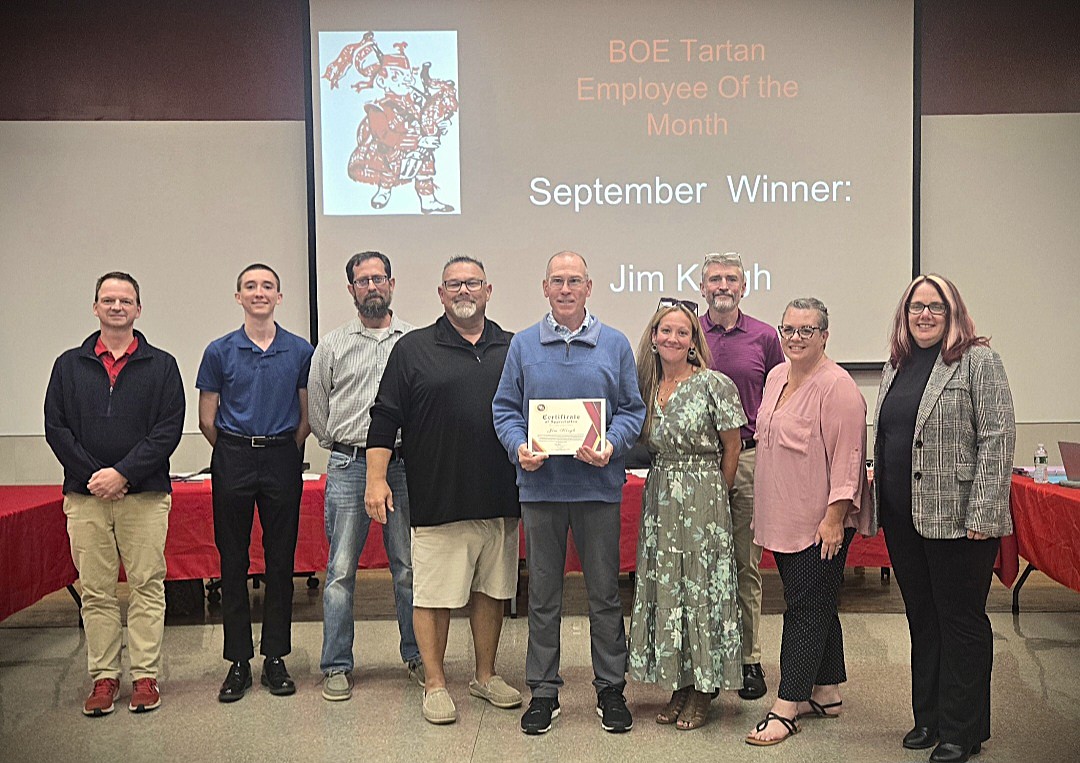 BOE Tartan Employee of the Month - September!