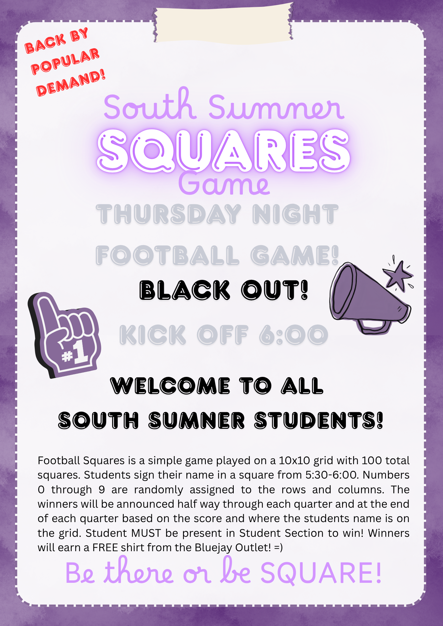 Thursday Night Black Out & South Sumner Squares 