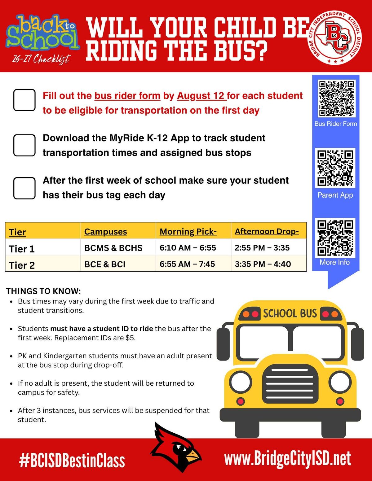 Please Fill Out the Bus Rider Form 