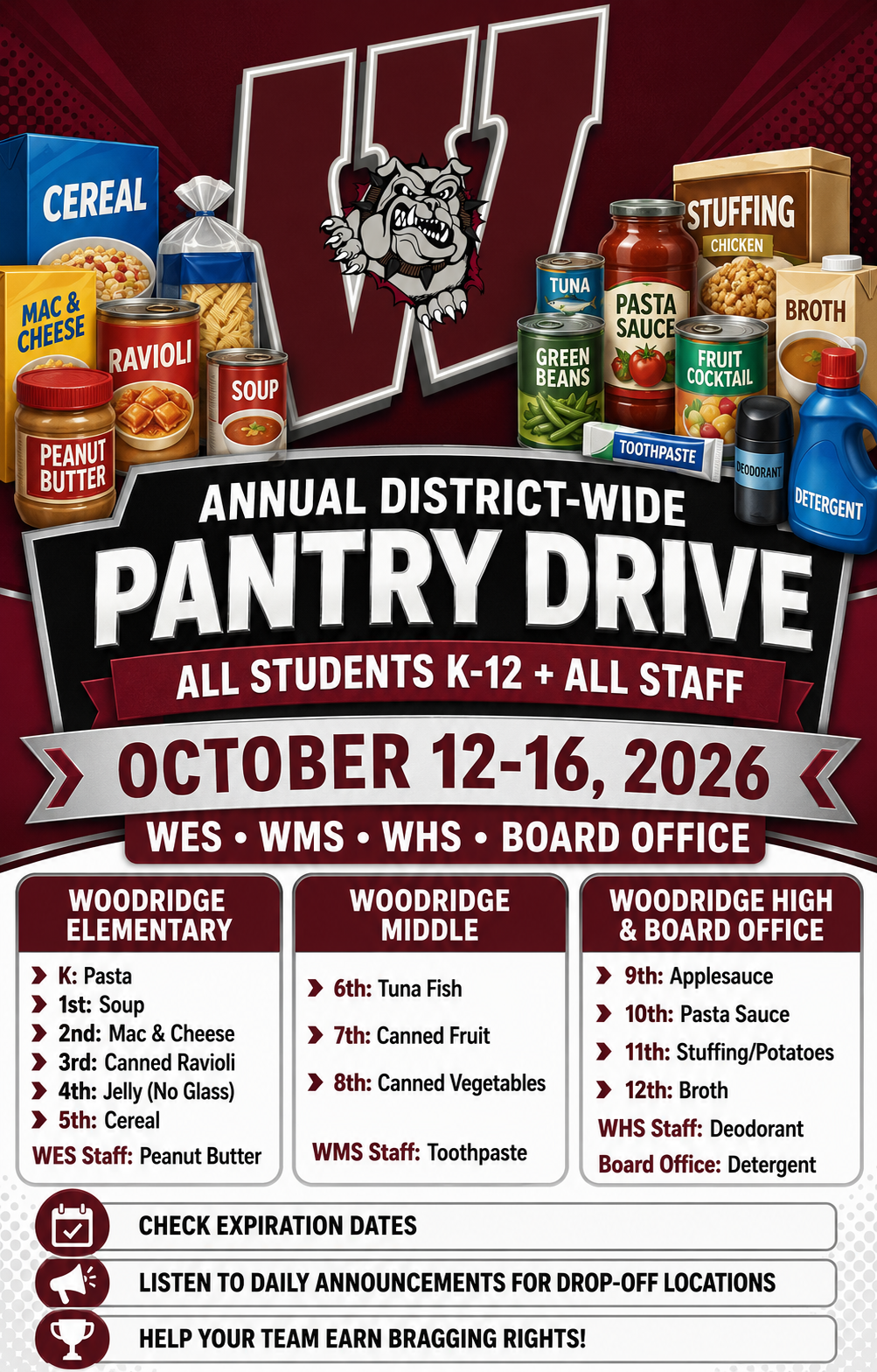District-Wide Pantry Drive Begins October 12