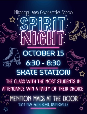 Skate Station Spirit Night is Tomorrow Night!