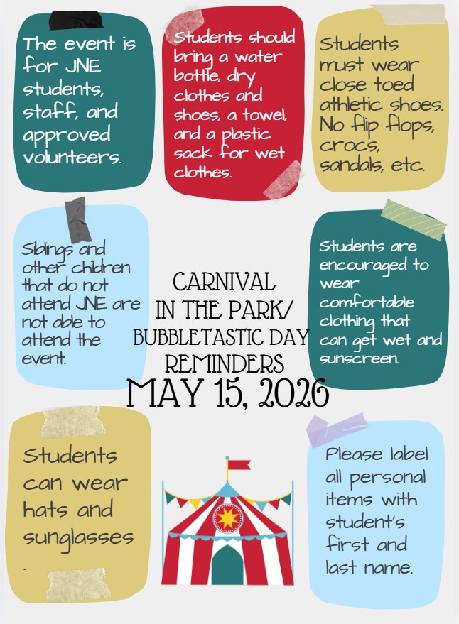 Carnival in the Park Reminders
