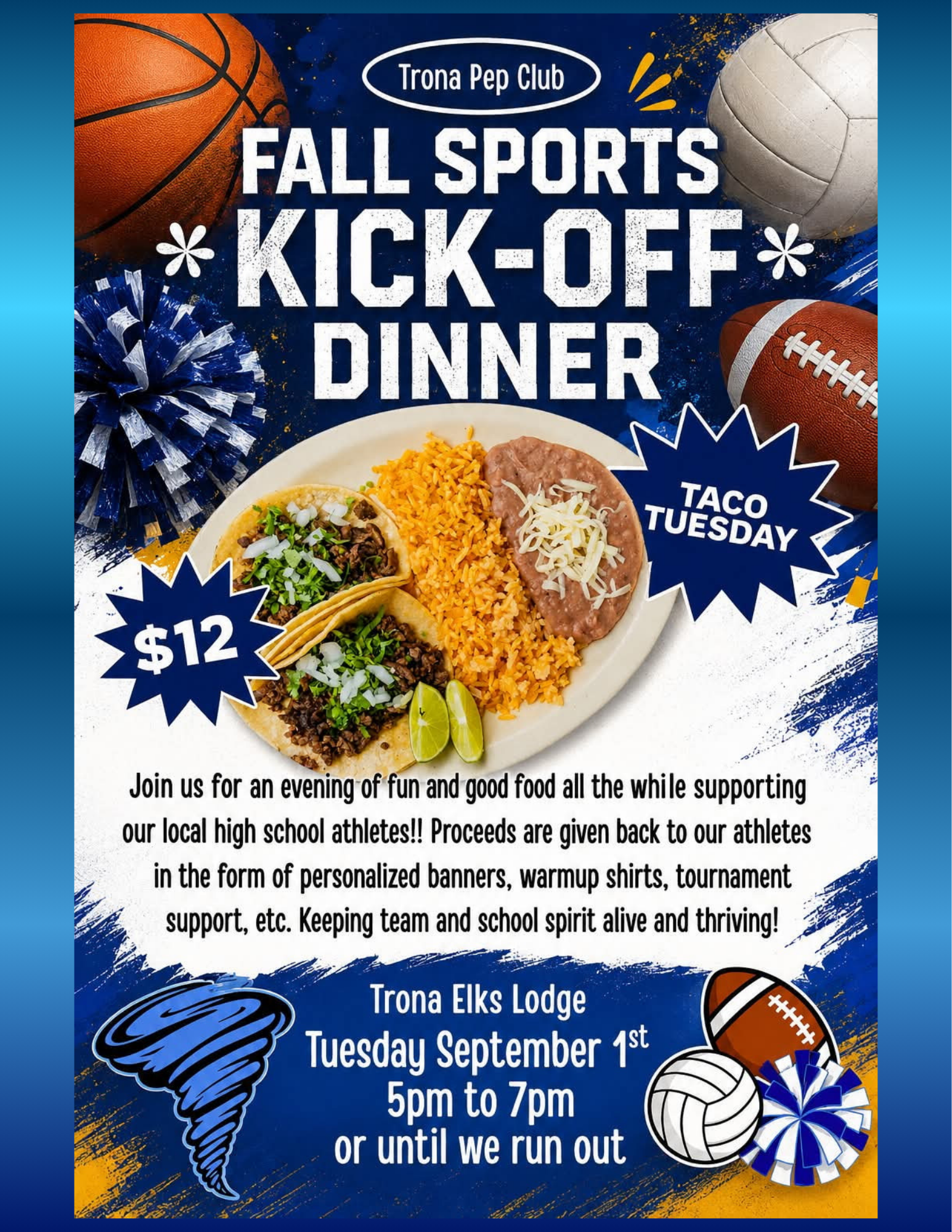 🌪️💙📣Pep Club Fundraiser🌪️💙📣