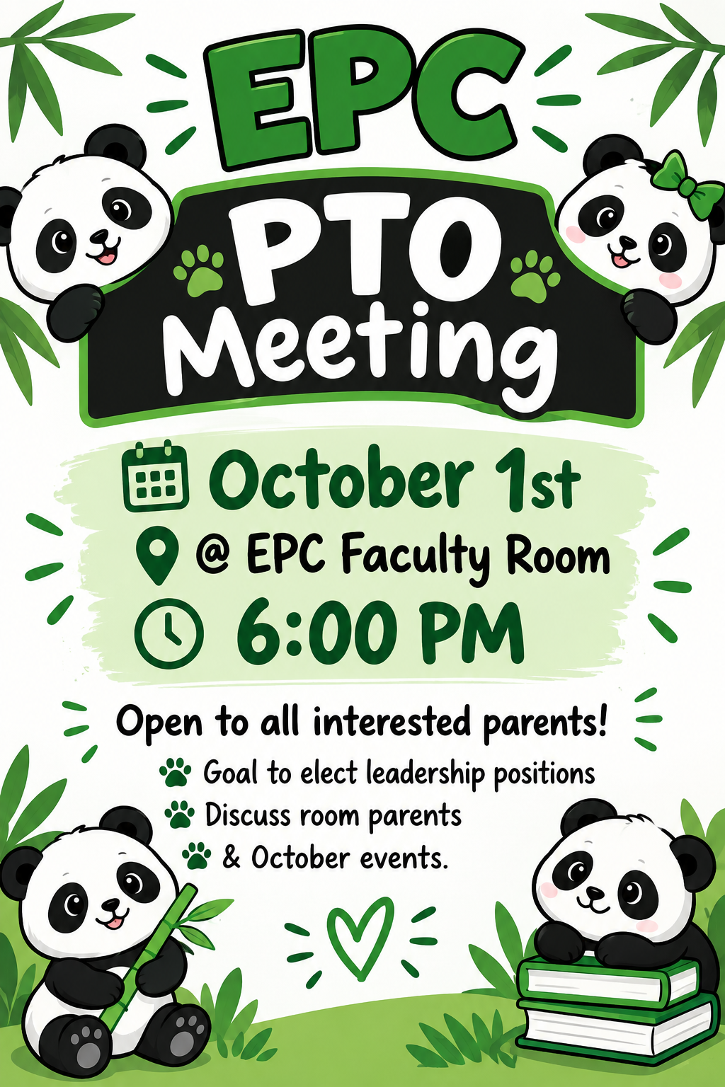 PTO Meeting October 1st