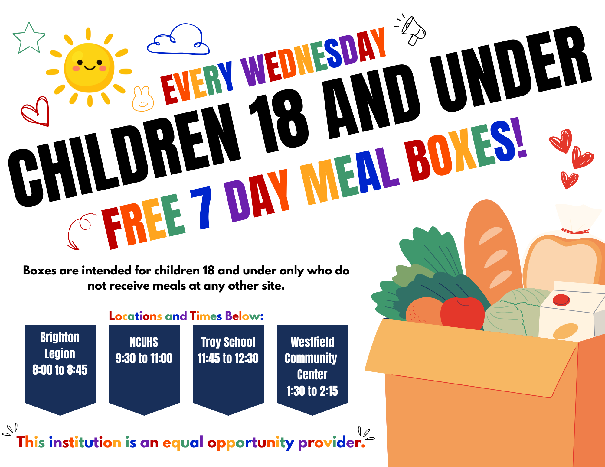 Summer Meal Boxes Every Wednesday!
