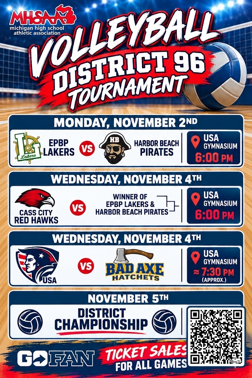 🏐 2026 MHSAA Varsity Volleyball District 96 Tournament 🏐