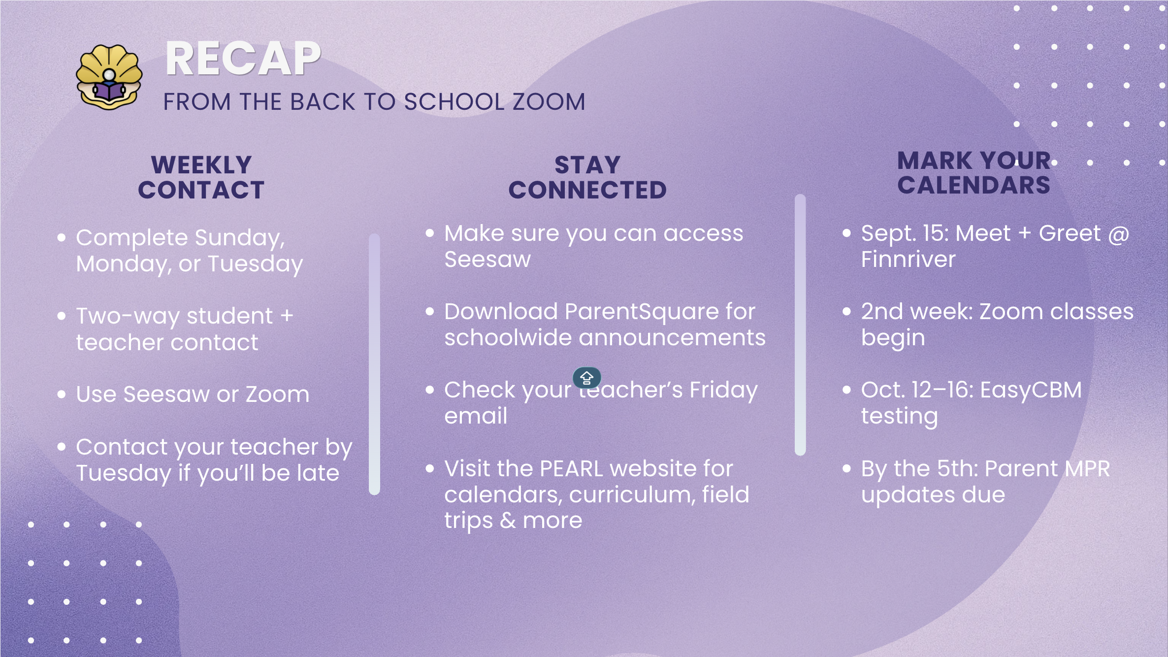 Back to School Zoom