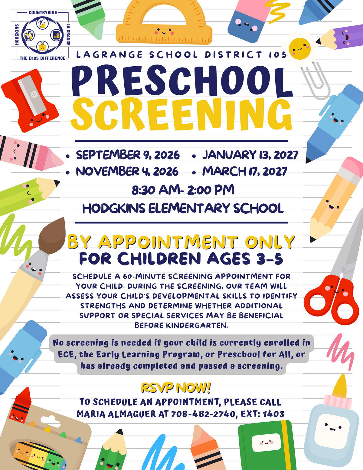 D105 Preschool Screenings
