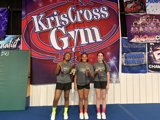 Cheerleaders at cheer camp