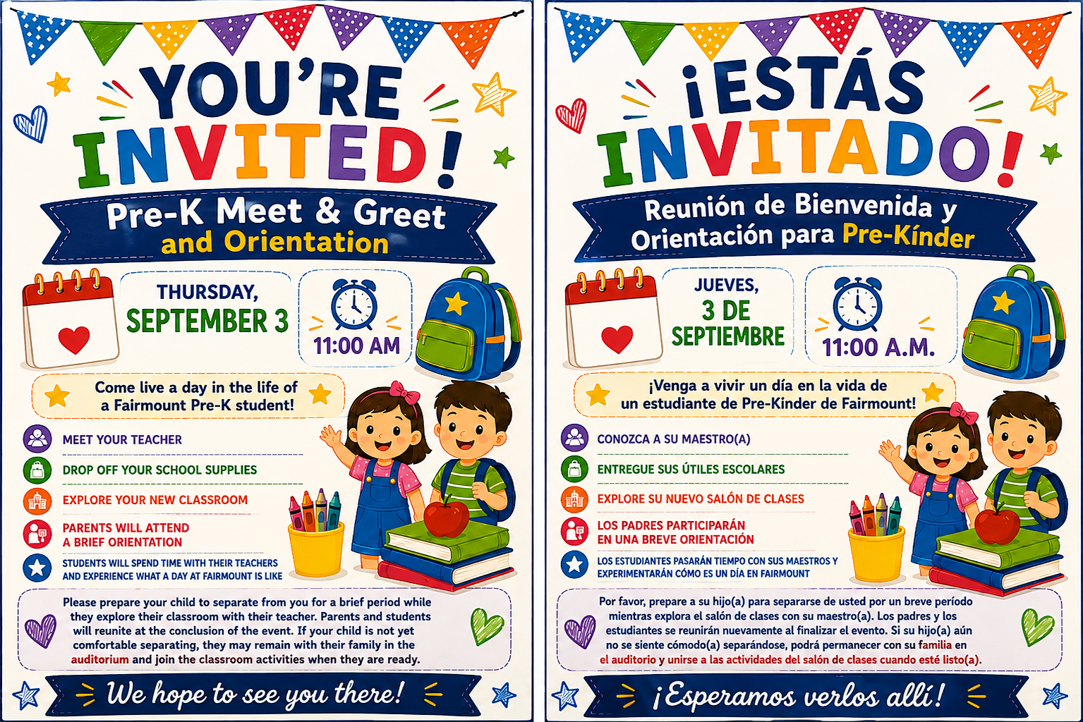 Pre-K Meet & Greet and Orientation