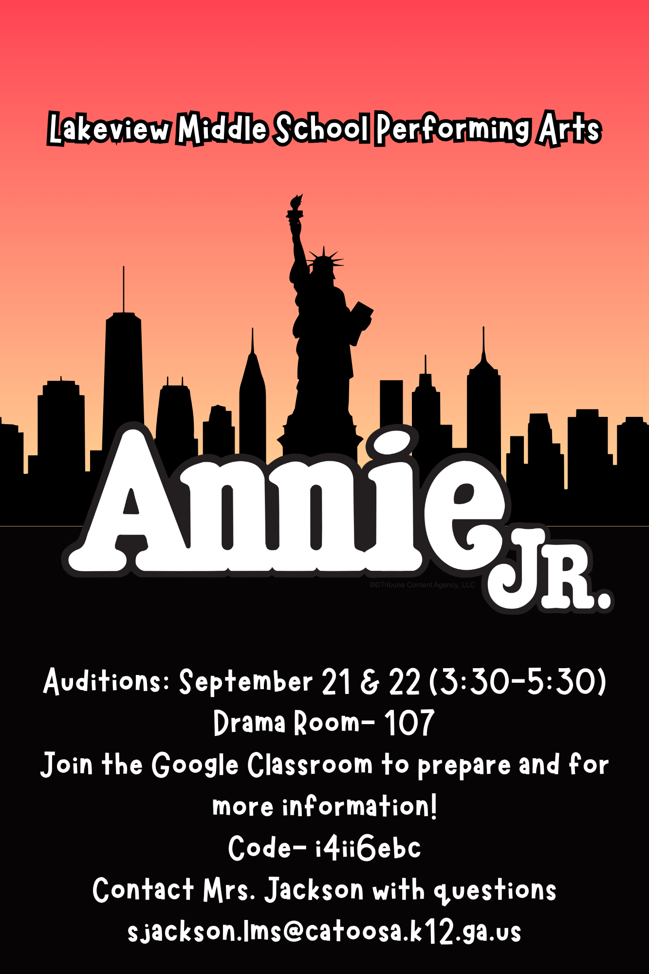 Annie Jr. Auditions