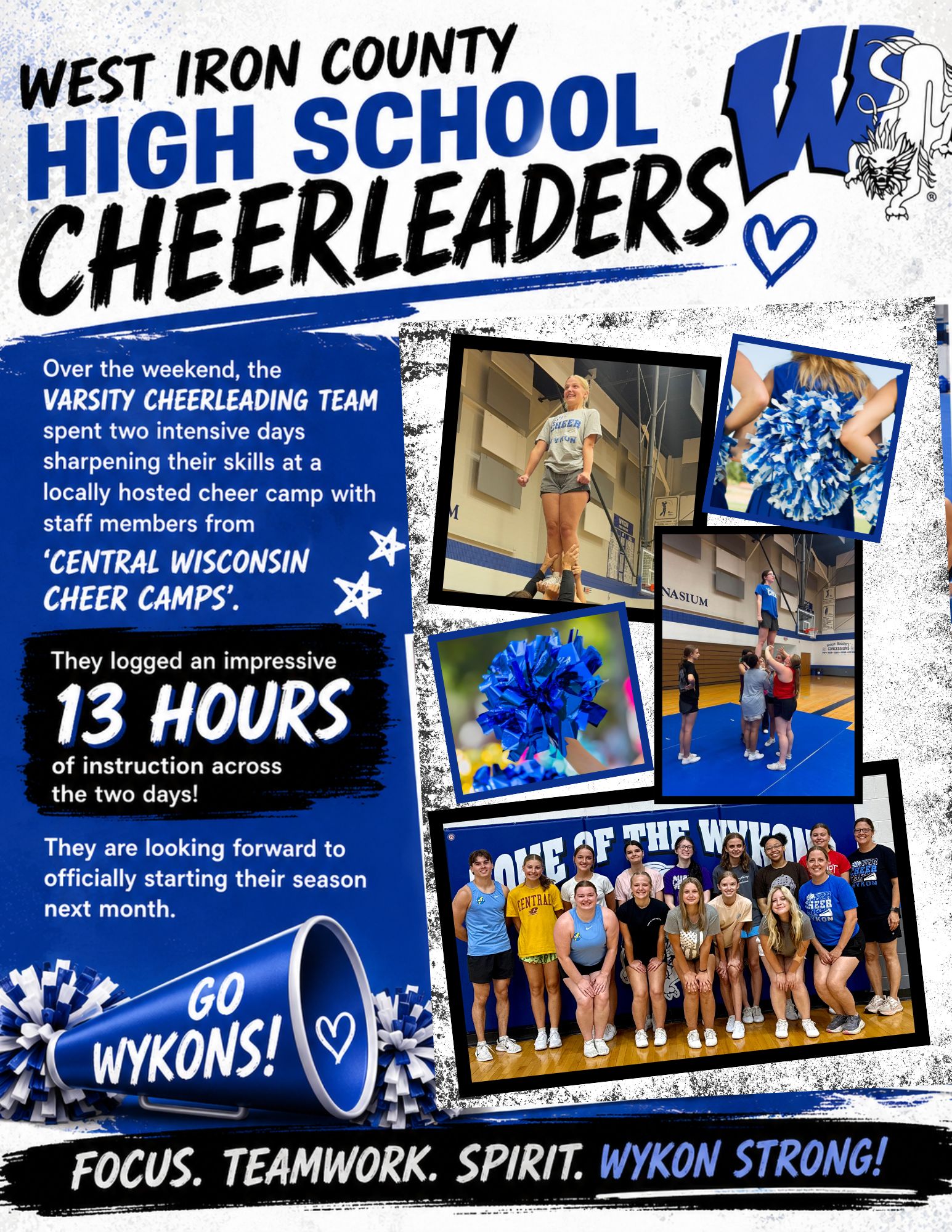 Cheerleaders are hard at Work!