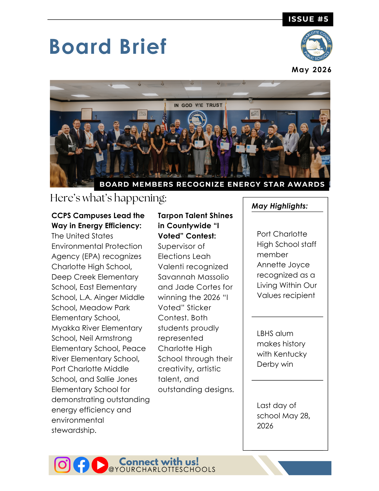 The Latest on CCPS: Your May Board Brief
