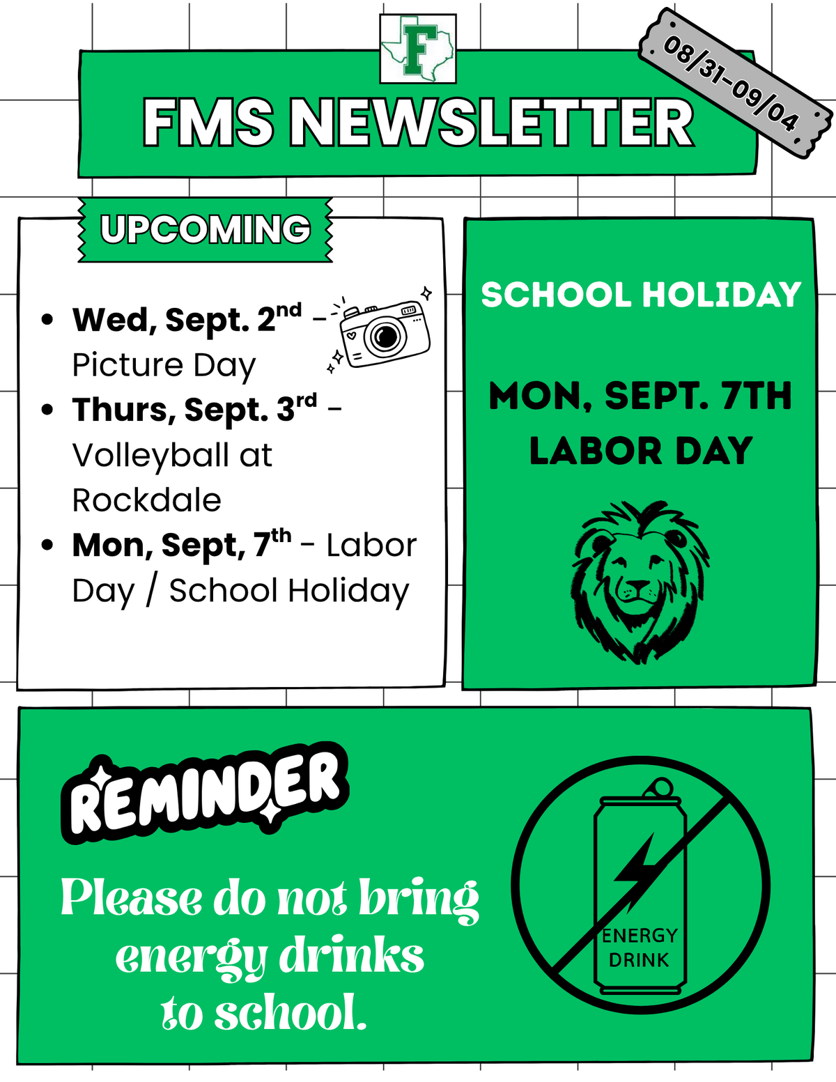 FMS Newsletter Week of 08/31