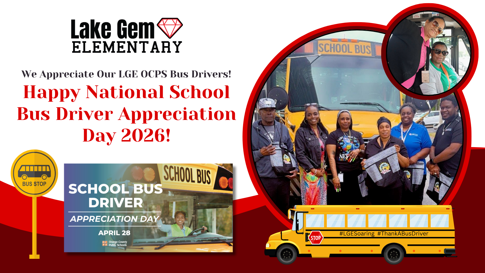 Thank you, Lake Gem Elementary OCPS School Bus Drivers!