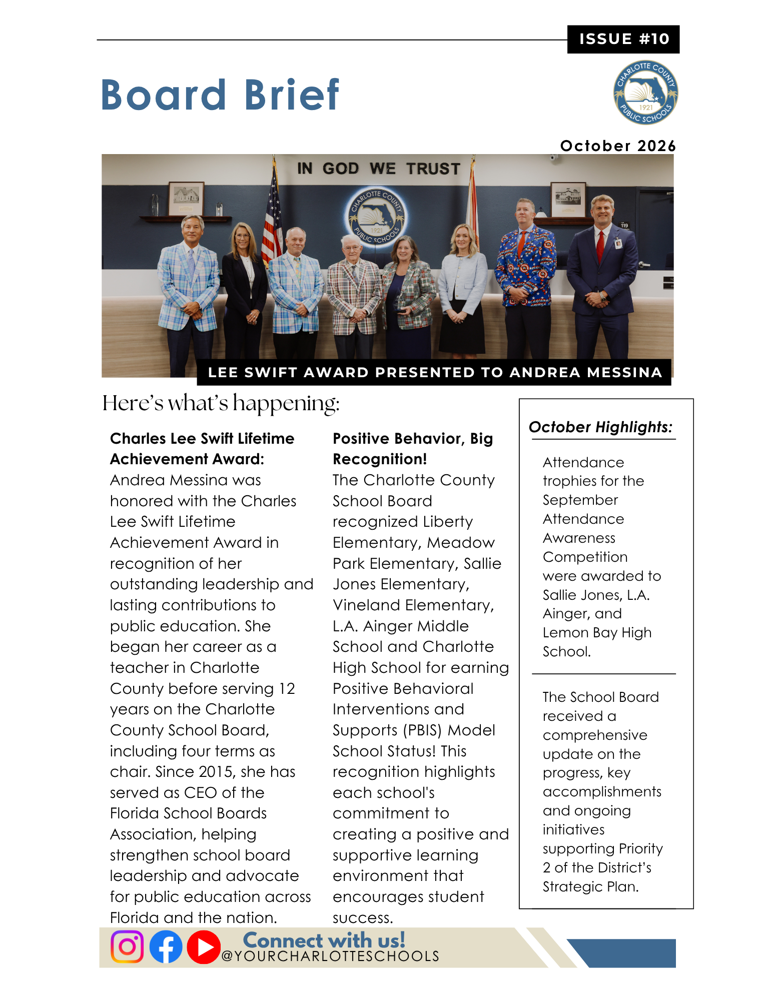 The Latest on CCPS: Your October Board Brief