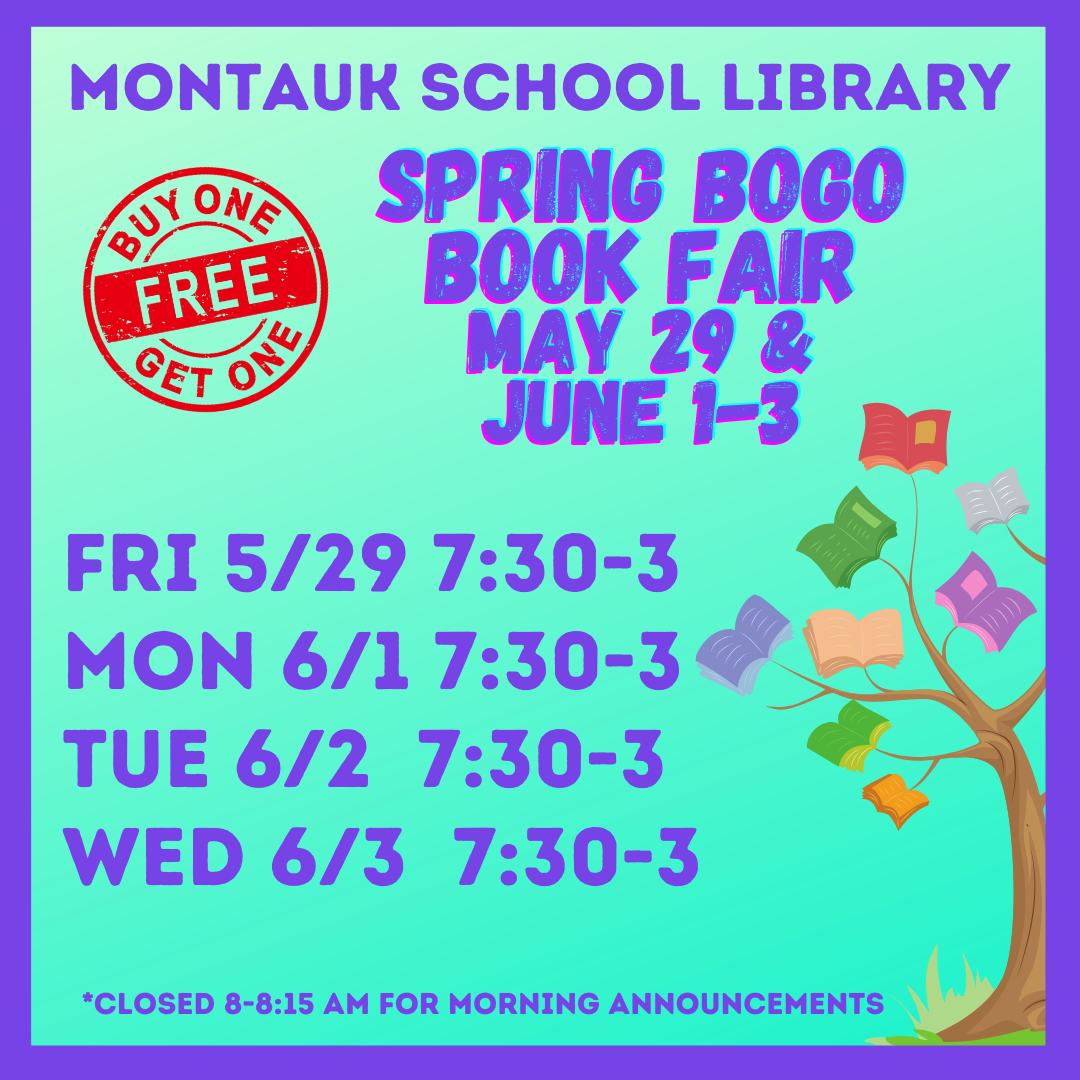 BOGO Book Fair May 29th and June 1st -3rd, 2026