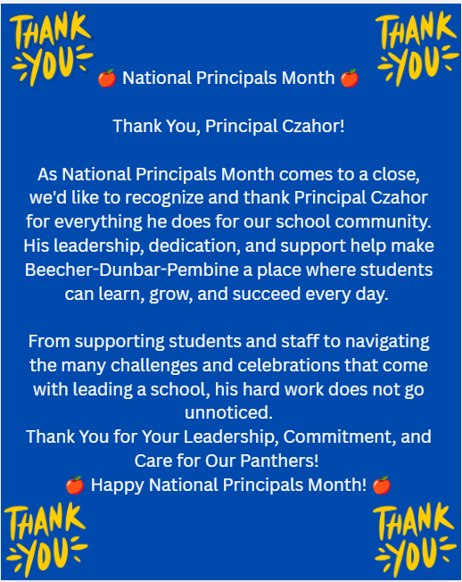 National Principals Month 