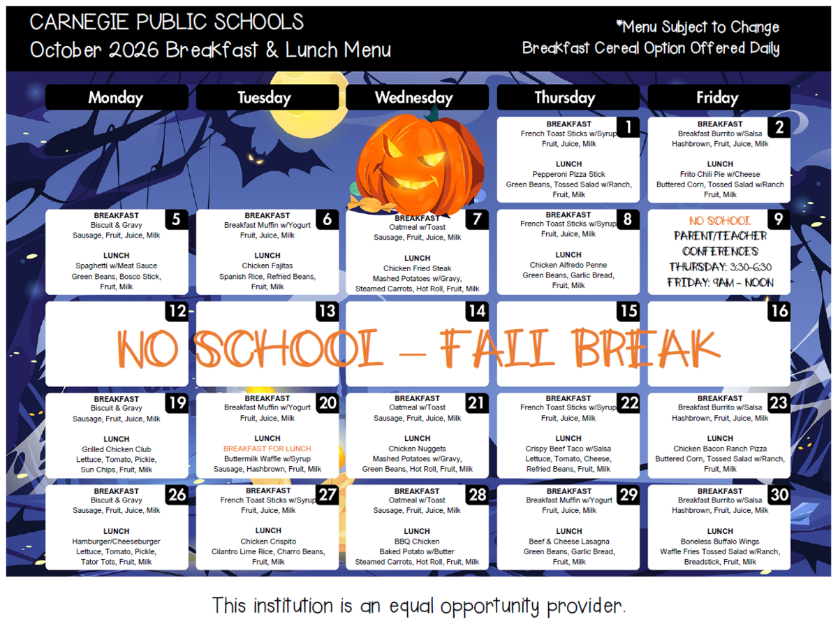 October Breakfast & Lunch Menu