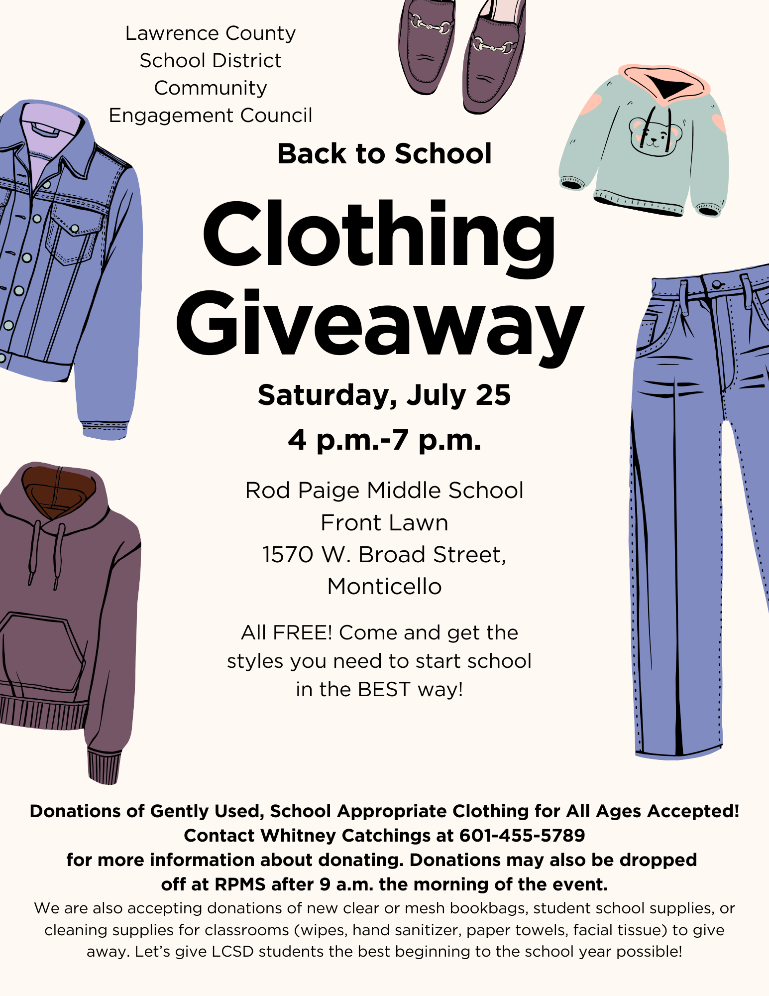 Community Engagement Council to Hold Clothing Giveaway July 25