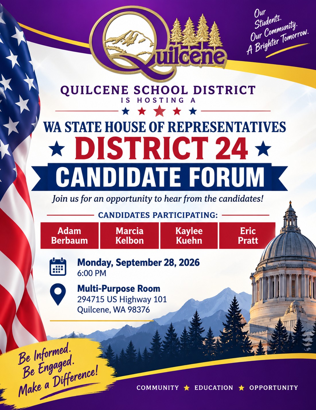 QSD to Host Candidate Forum September 28, 2026