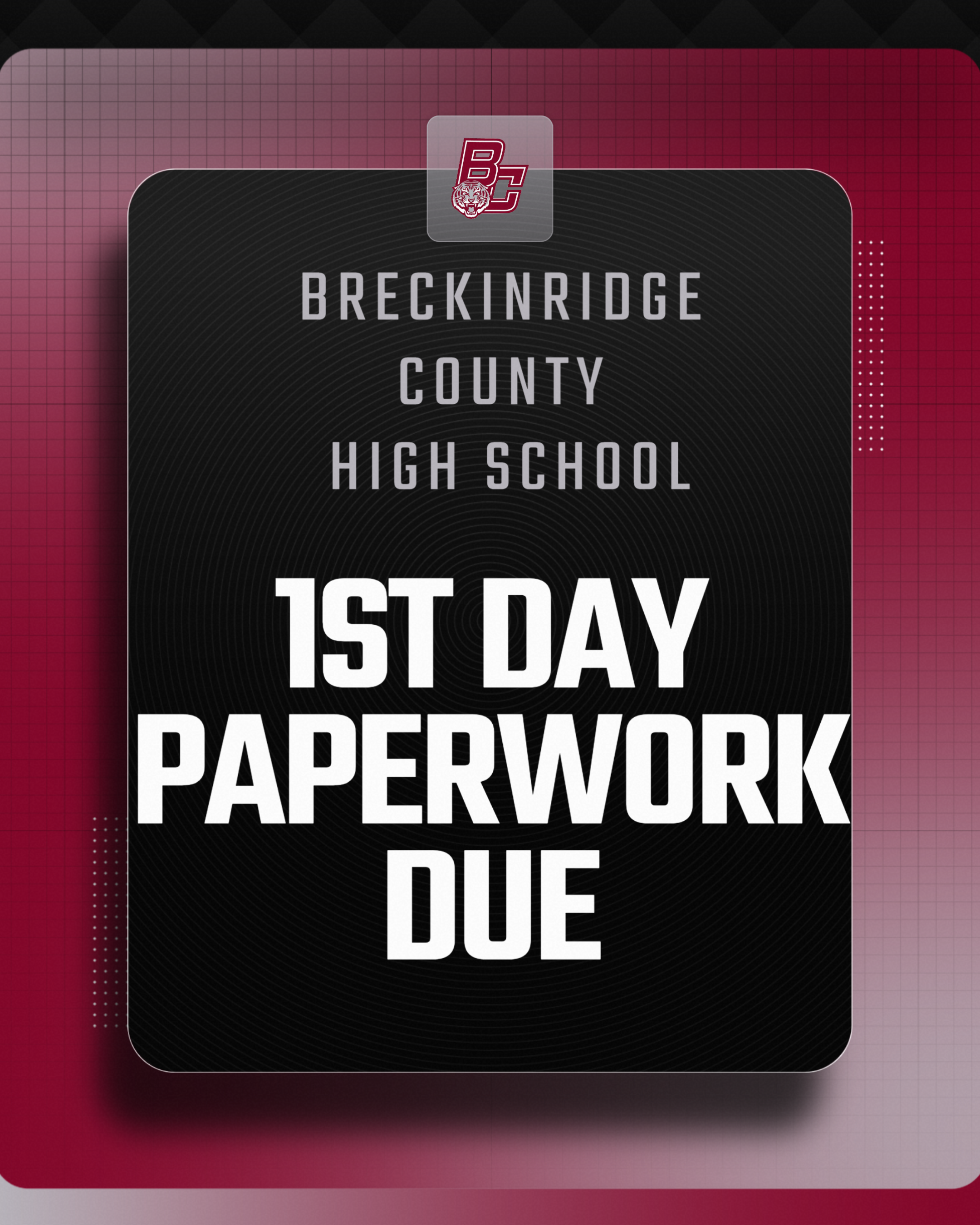 School Paperwork Due