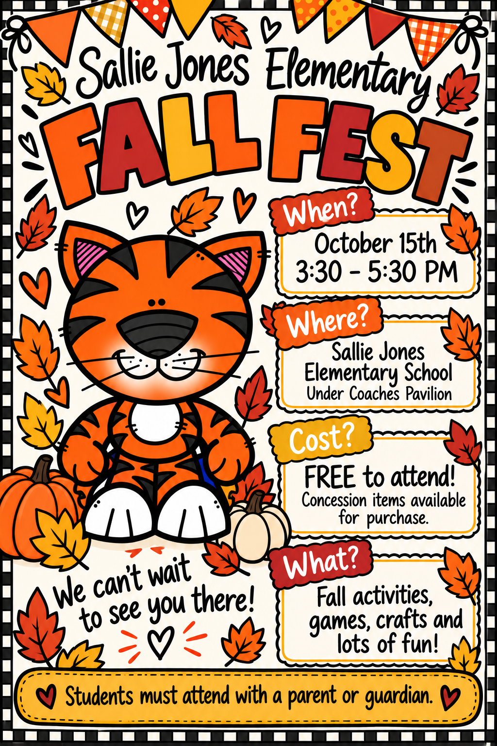 🍂🐯 SJE’s 2nd Annual Fall Fest! 🎃🍁