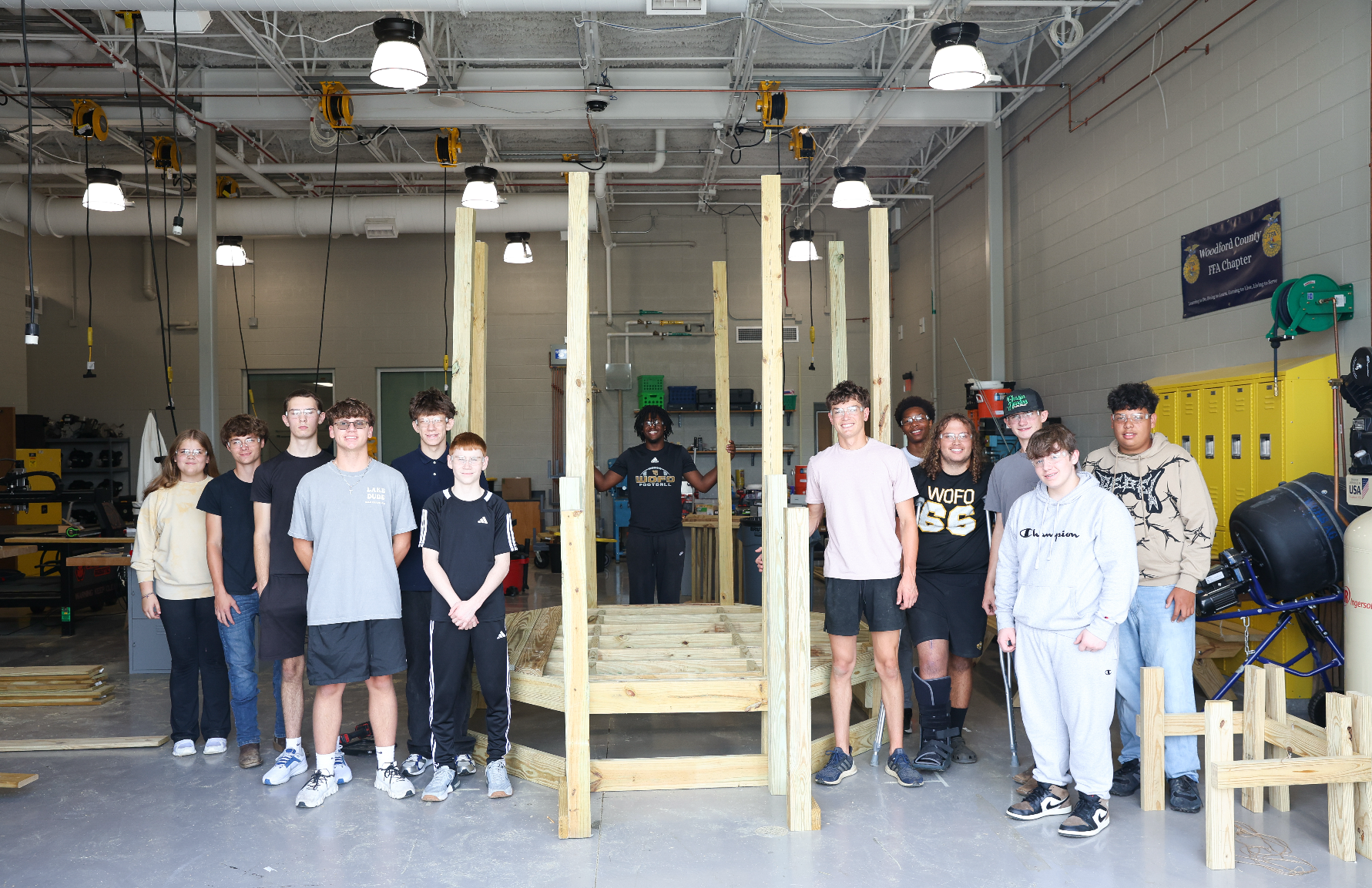 Students at Woodford County High School Build a Beautiful Gazebo for Fall Festival 🍁