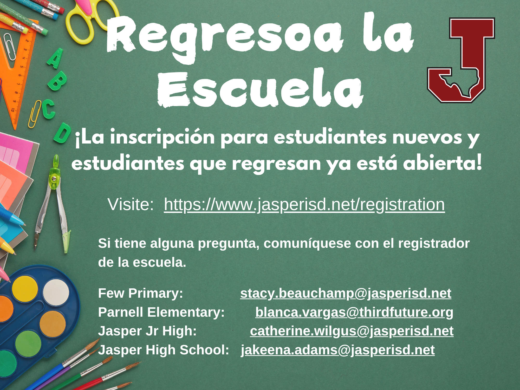 Registration Flyer Spanish