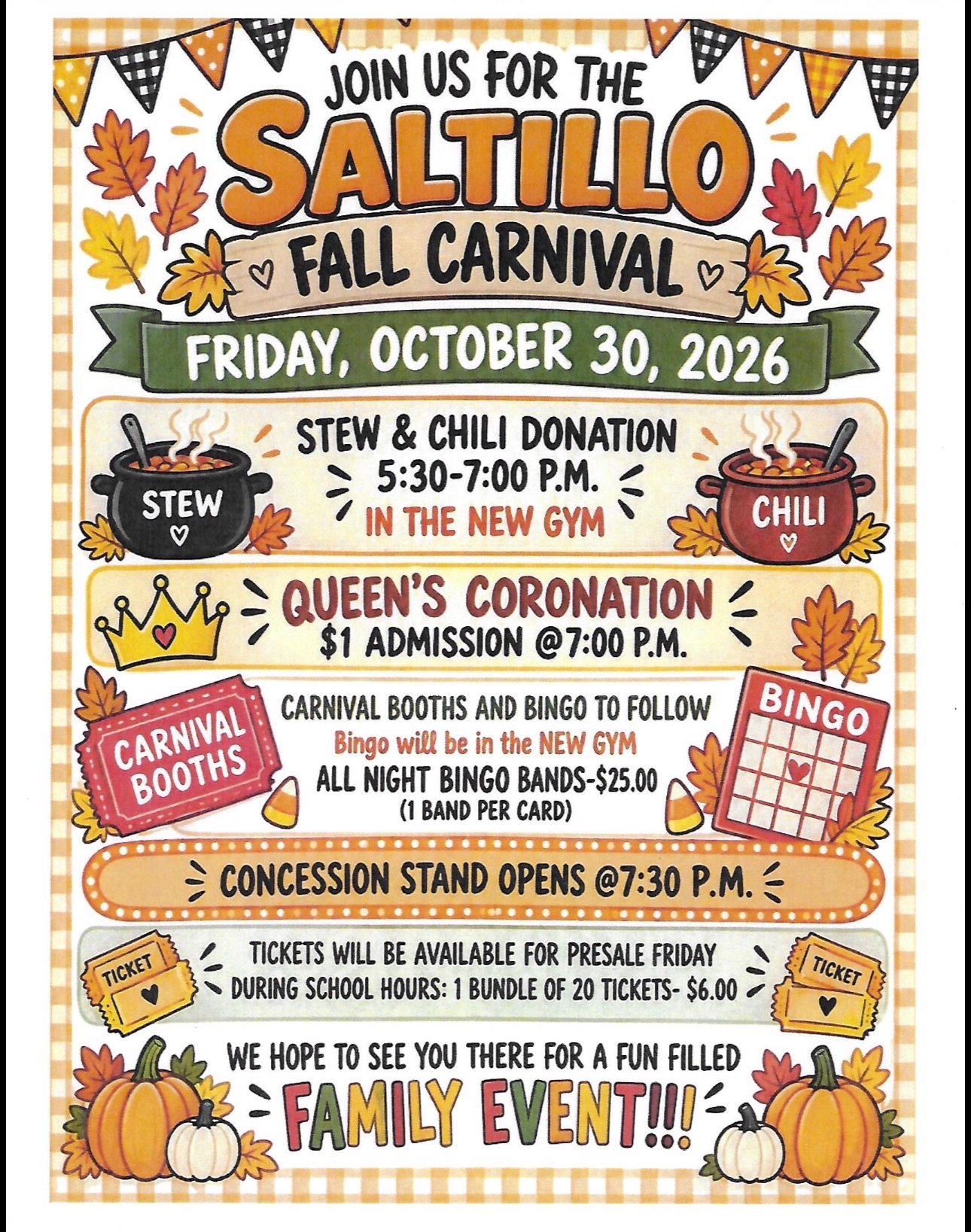 Fall Carnival Information