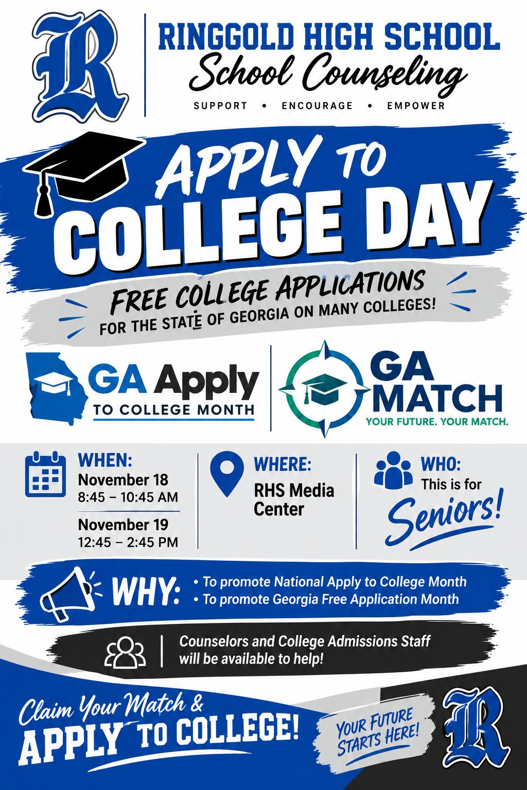RHS Apply to College Day and GA Match Selection 
