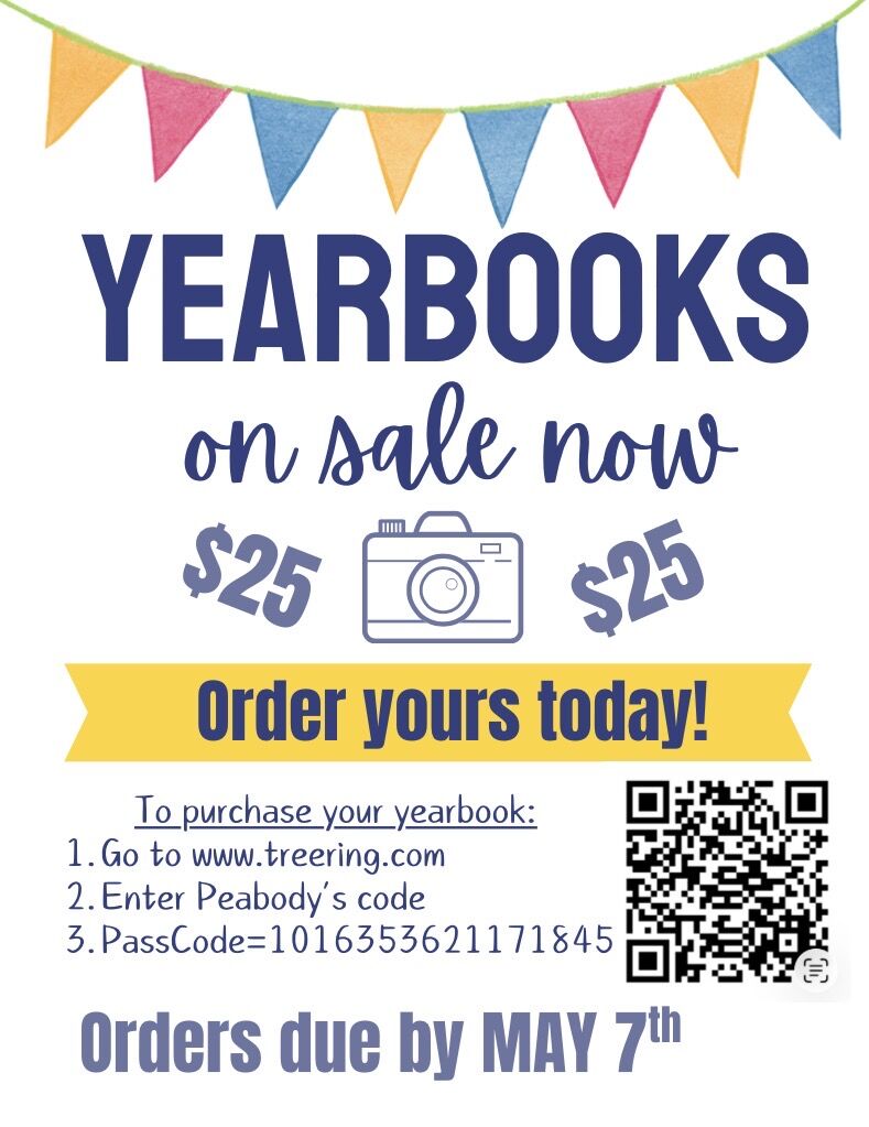 May 7th is the last day to order your yearbook for free shipping and delivery to school