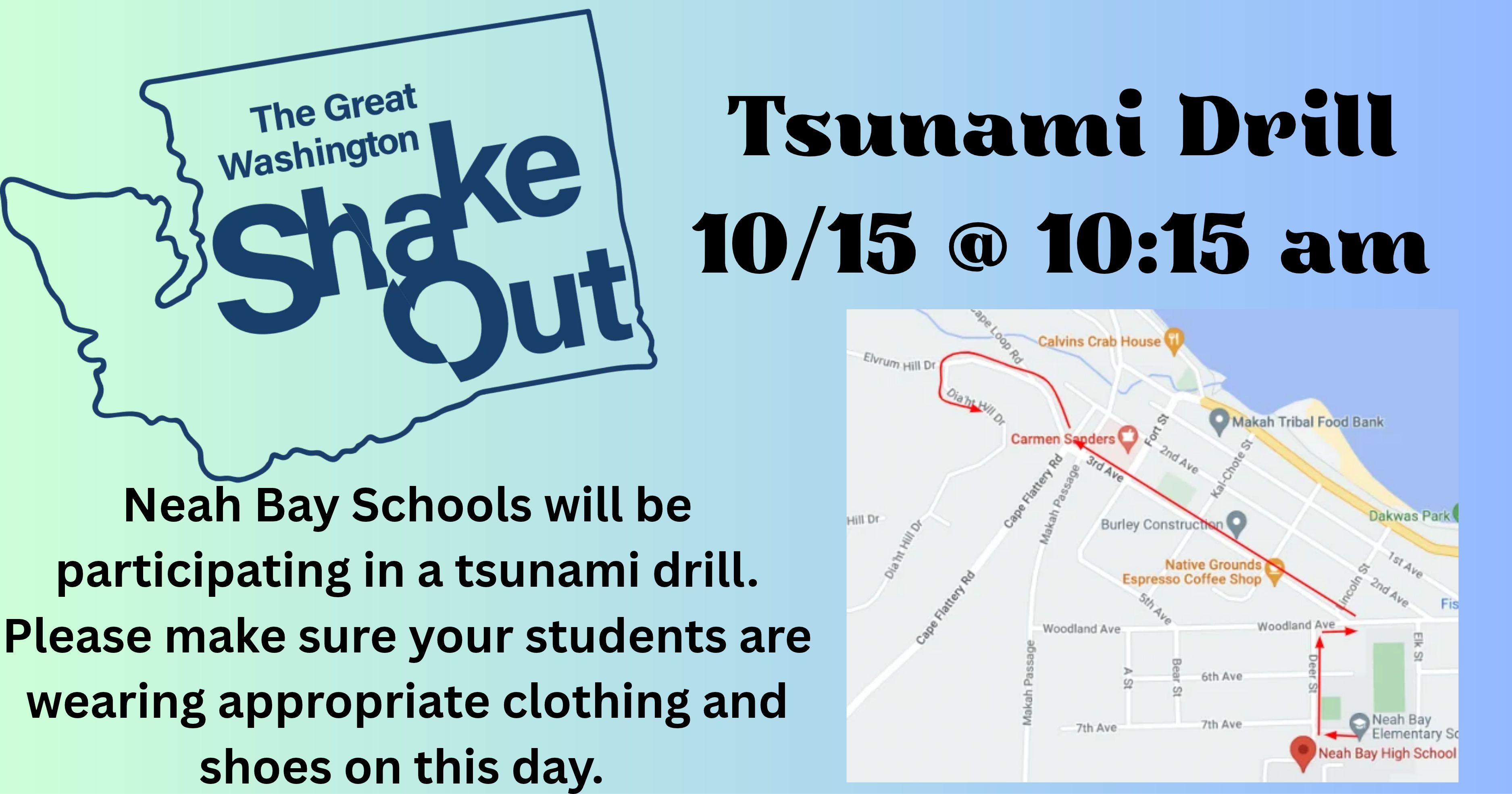 Upcoming Tsunami Drill