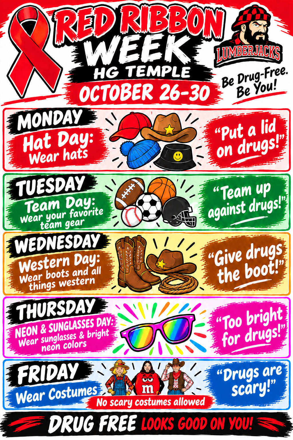Red Ribbon Week Schedule