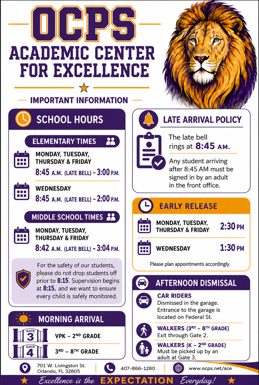 Important Info for this upcoming School year!