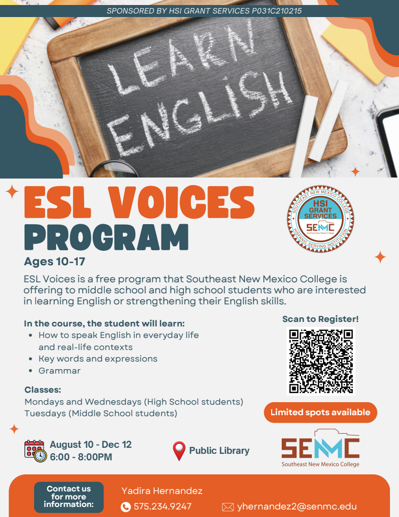 ESL Voices Program | Ages 10-17
