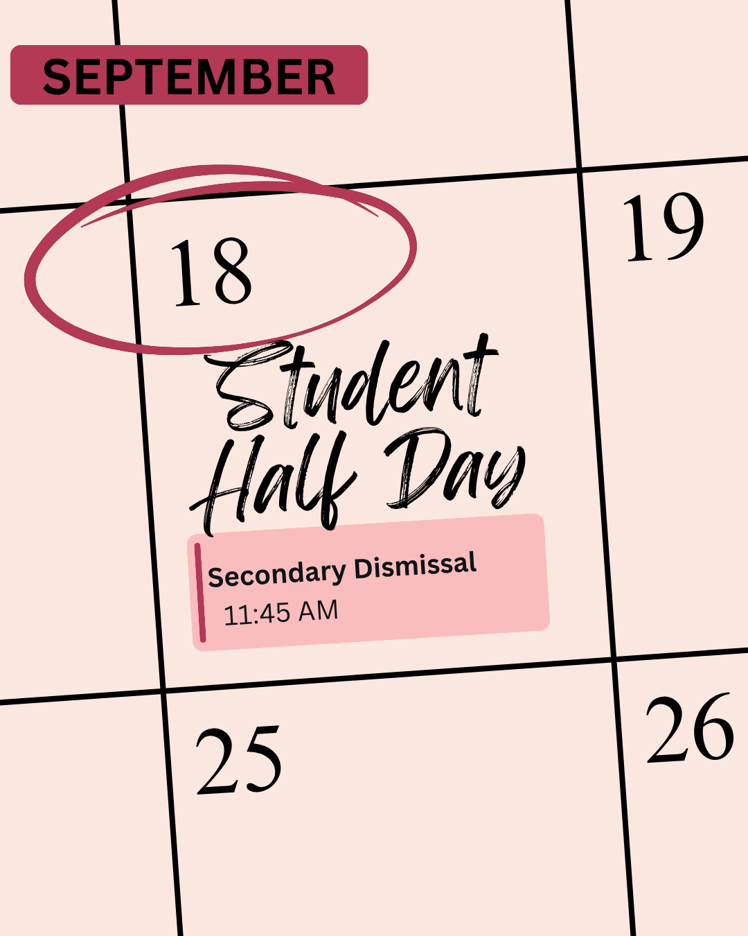 Student Half Day