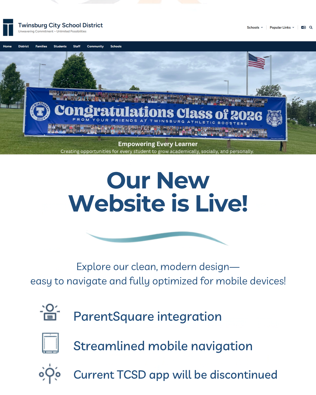 Welcome to the New Twinsburg City School District Website!