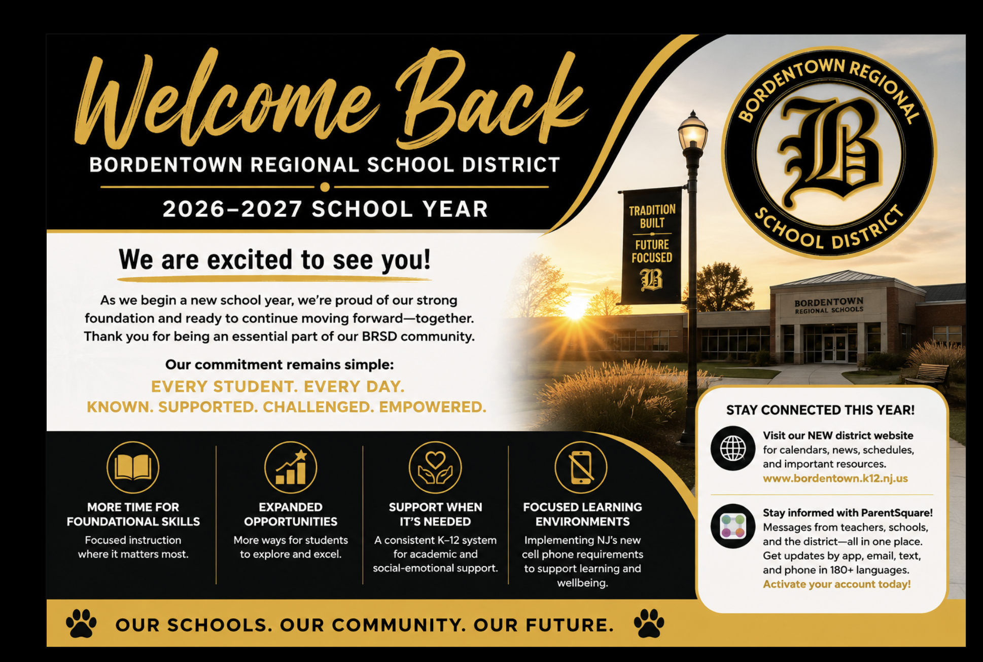 2026 - 2027 Welcome Back Message