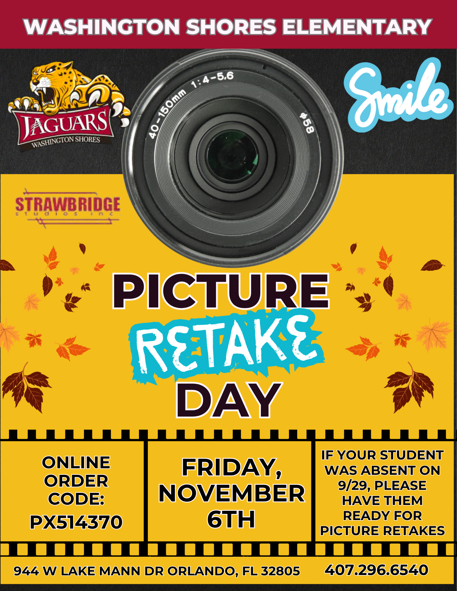 📸 Picture Retake Day is coming!🐆