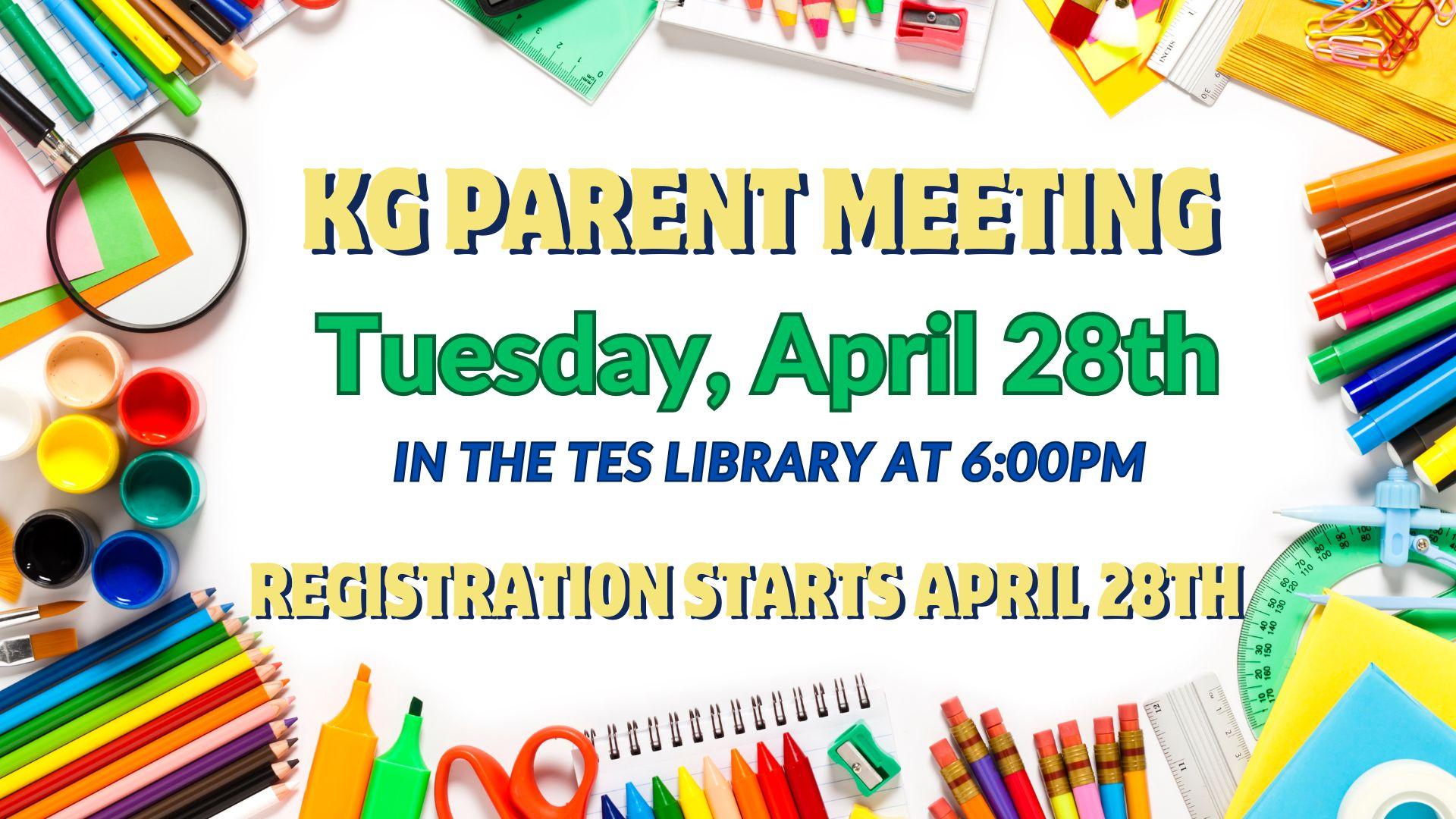 Kindergarten Registration Opens April 28