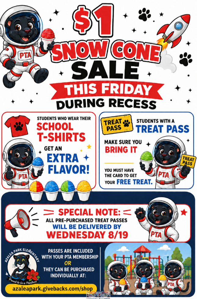 PTA Snow Cone Sale