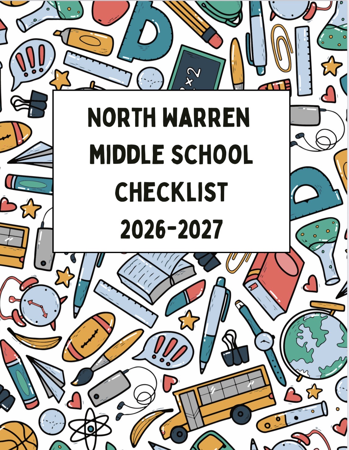 Middle School Supply List 2026-27