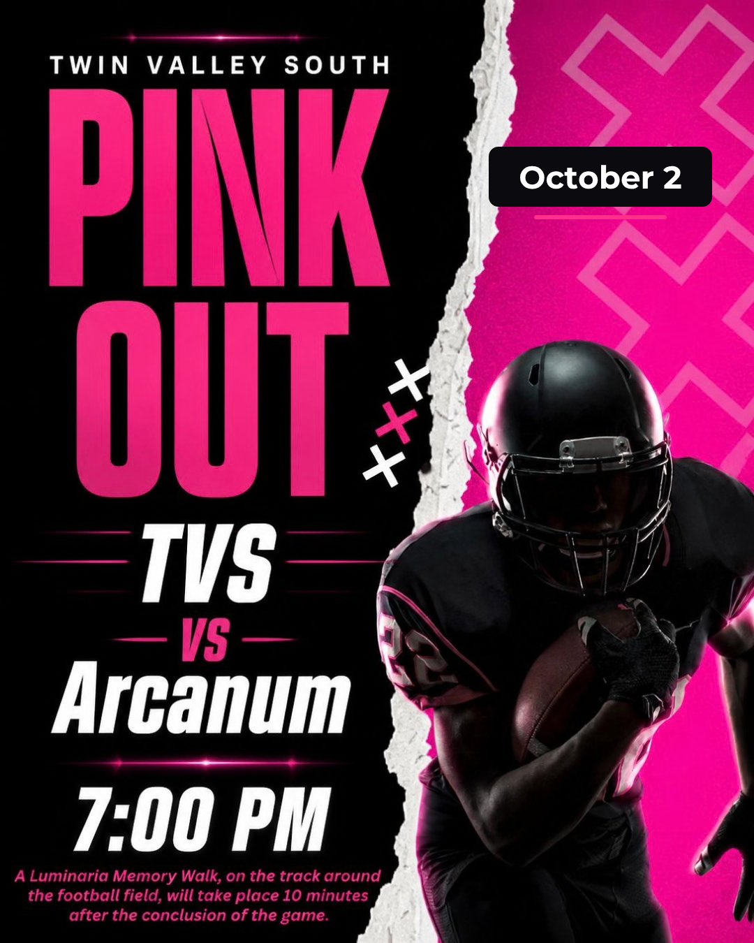 Pink Out Football Game