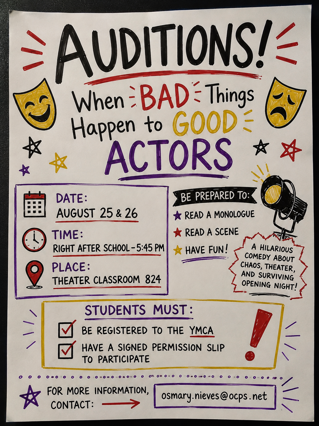 Fall Play Auditions!🎭