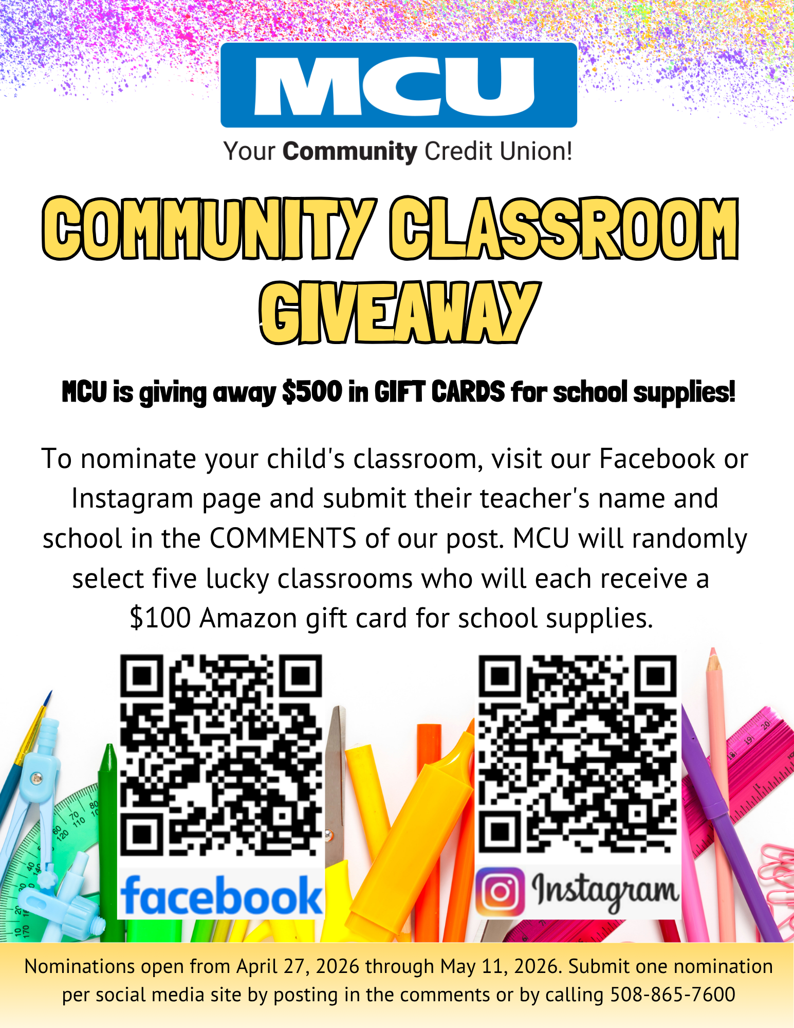 Win $100 for Your Child’s Classroom!