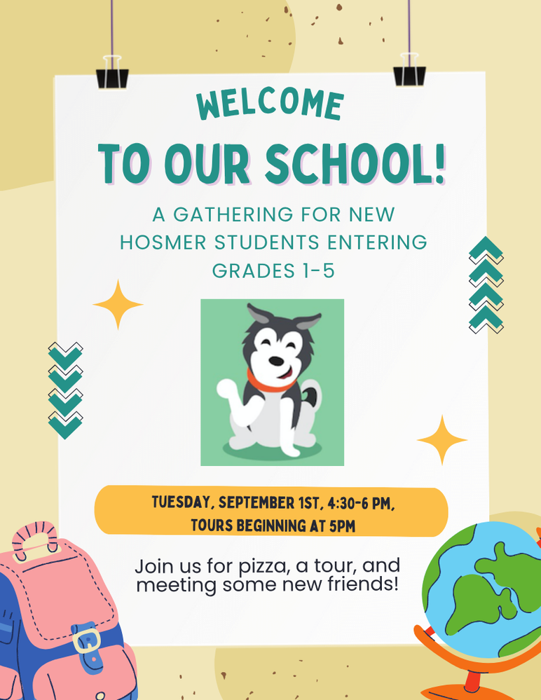 A gathering for new Hosmer students